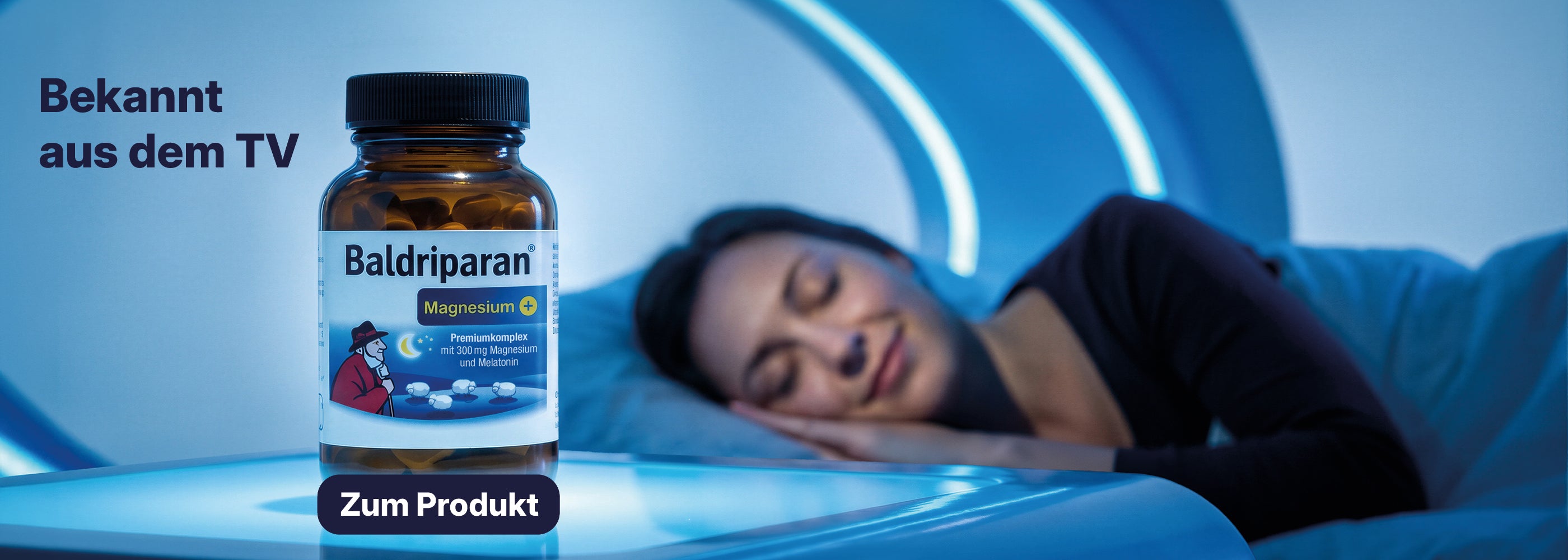 Bekannt aus dem TV - Baldriparan Magnesium+ – Premiumkomplex mit 300mg Magnesium und Melatonin