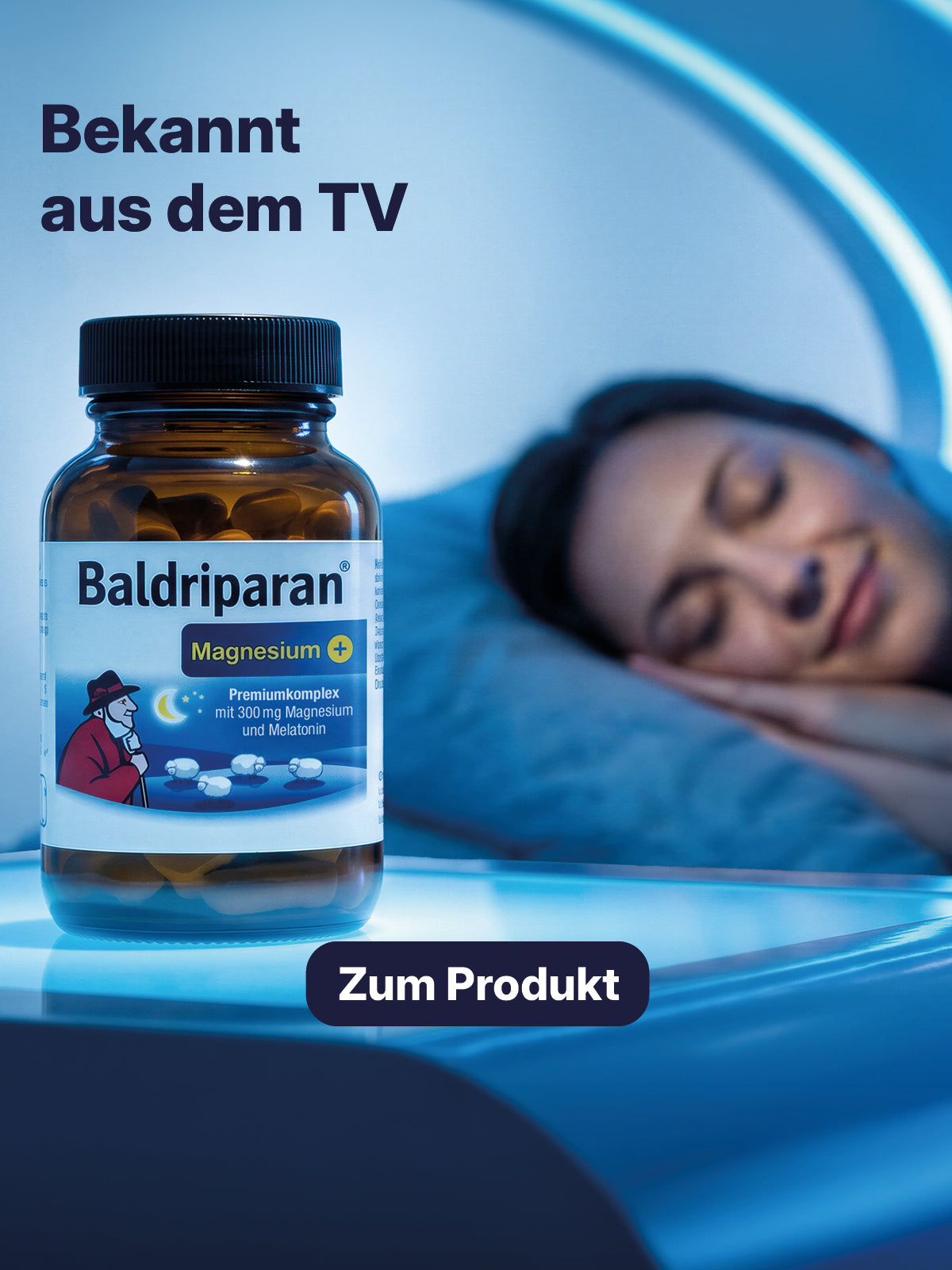 Bekannt aus dem TV - Baldriparan Magnesium+ – Premiumkomplex mit 300mg Magnesium und Melatonin